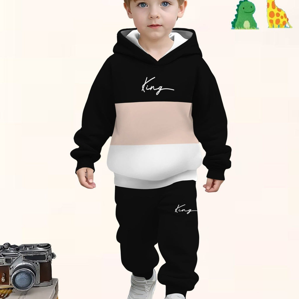 Boys' Athletic Tracksuit: a Stylish and Casual 2pcs Set