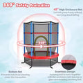 COSTWAY Kids & Trampoline with Enclosure Net & Spring Pad, Heavy-Duty Steel Frame, 298 Capacity, 360° Full — view 2