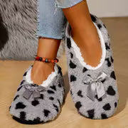 Thickened Plush Lined House Slippers, Indoor Comfortable Breathable Warm Home Shoes, Two-Tone Soft Sole — view 5