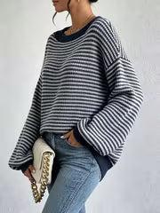 New Autumn/Winter Women's Elegant One-Shoulder Loose Pullover Sweater, Elegant Special Edition — view 2
