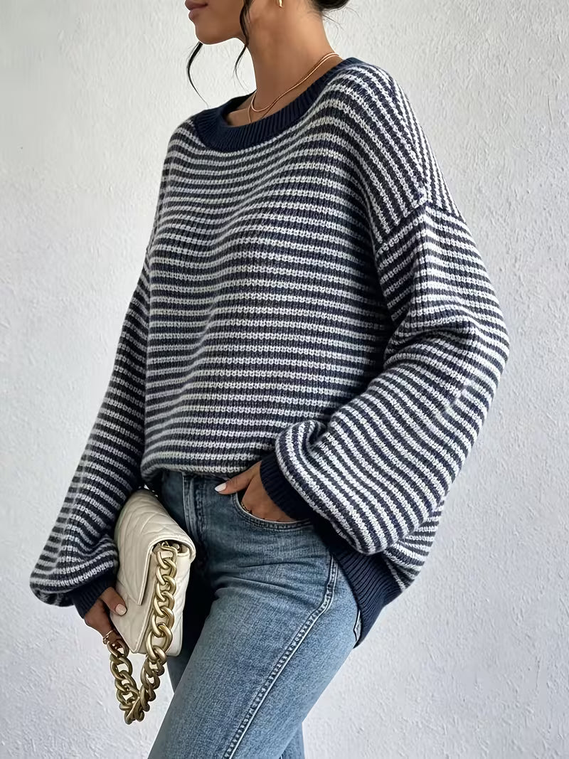New Autumn/Winter Women's Elegant One-Shoulder Loose Pullover Sweater, Elegant Special Edition — view 7