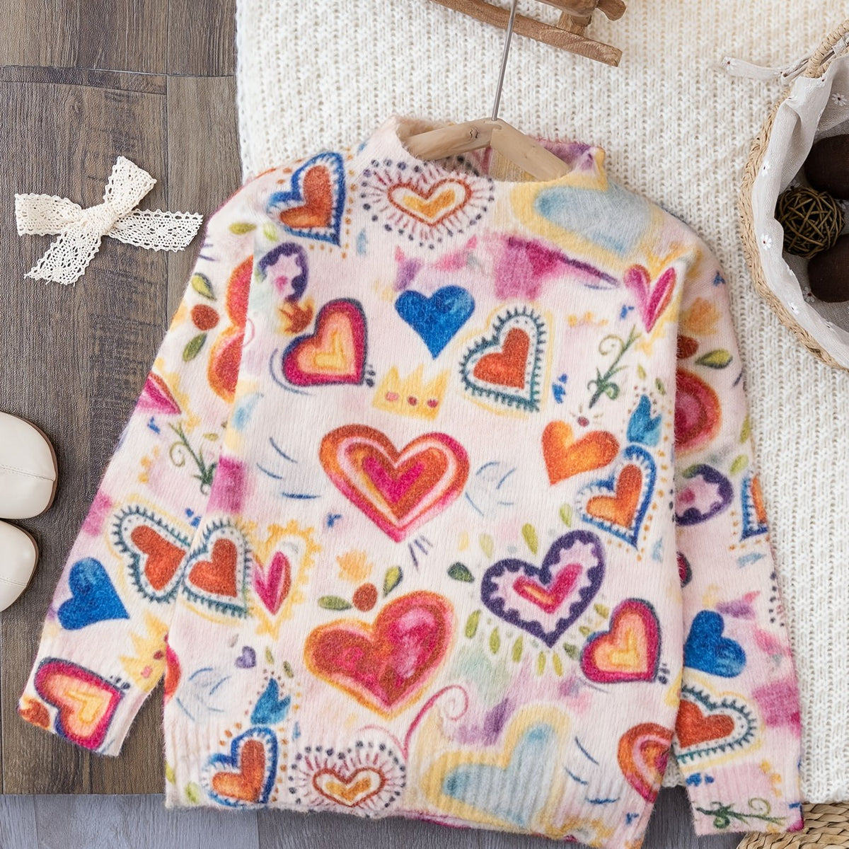Midsummer Festival Girls' Fashion Sweater: a Warm