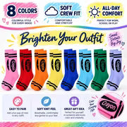 8 Pairs of Colored Striped Long Socks, Fashionable Style Novel Creative -Friendly Soft Tight Socks, Suitable for — view 4