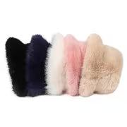LA CARRIE Women's Fuzzy Wide Brim Faux Bucket Hat Winter Warmer Fisherman Cap — view 4