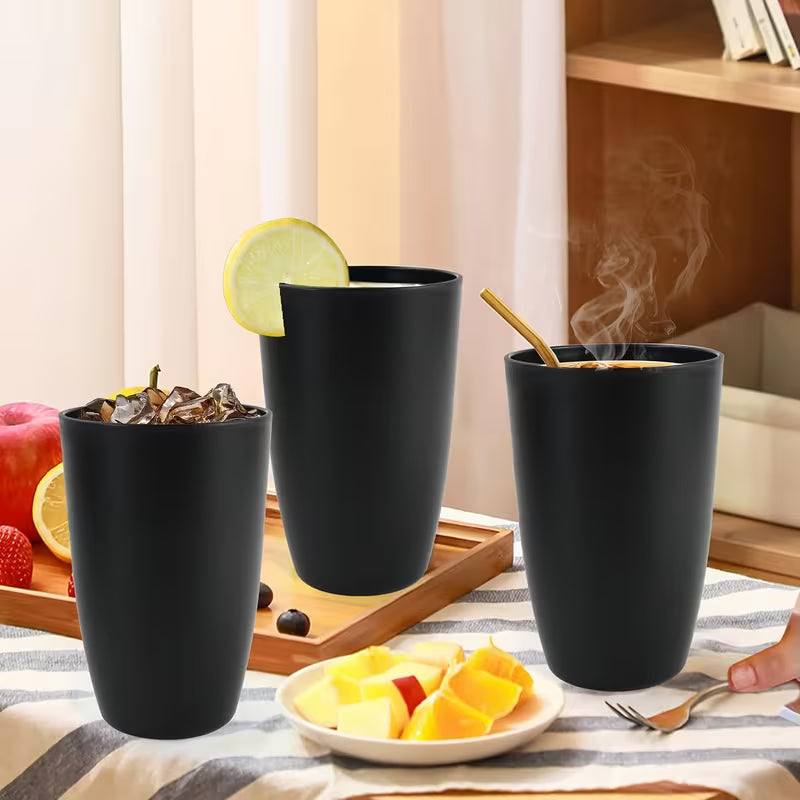 6pcs Unbreakable PP Cups, Drinking Glasses, Durable and Stackable for Coffee, Juice, and Water. Lightweight — view 8