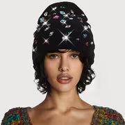[Versatile Rhinestone Hat] A Versatile Hat Featuring Sparkling Rhinestone Embellishments. Rhinestone Colors — view 4
