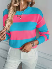 Women's Crew Neck Pullover Sweater Women's Top Women's Sweater — view 2