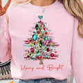 Merry and Bright Christmas Tree Tee, Merry Christmas Sweater