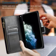 The Clutch Hour | Samsung Galaxy A17 5G Zipper Wallet Case with Card Slots, Wristlet Strap & Screen Protector