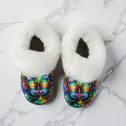 [Cozy Butterfly Slippers] Slippers 1pair, Colorful Butterfly - Patterned Slippers Cozy Slip-On Slippers - Soft — view 3