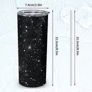 1pc 20Oz Starry Night Sky Pattern Stainless Steel Insulated Travel Mug with Lid, Leakproof And BPA Free, Keeps — view 3