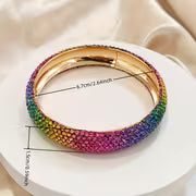 3pcs Women's Bracelet Set, Fashion High-end Metal Inlaid Rhinestone Large and Small Bracelets Suitable for Daily — view 5