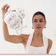 Retro Pearl Chain Print Teapot Handbag Shoulder Bag Personalized Cute Bag Women'S Crossbody Bag — view 9