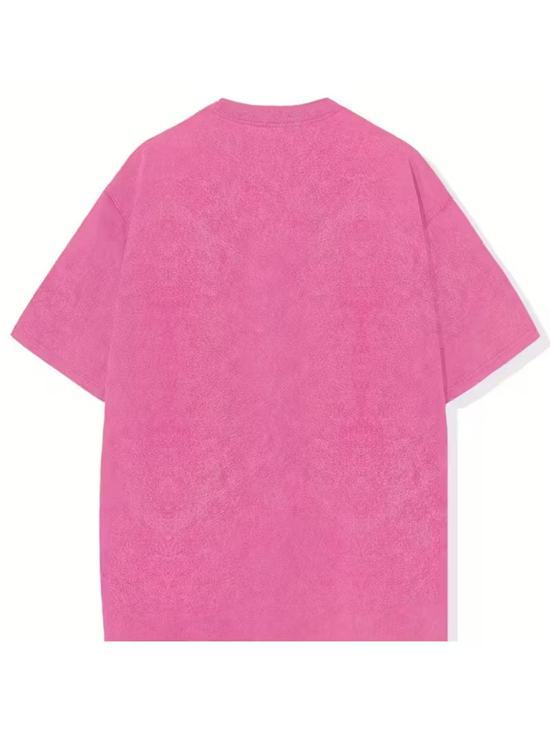 Women's Fashionable Retro Solid Color 2pcs Washed T-Shirts, 2 Versatile Solid Color Washed Retro T-Shirts — view 9