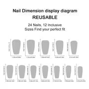 Christmas Nail Stickers, Long Ballet Shape Santa Claus Pattern False Nail Patches, Removable 24pcs Nail Art for — view 5
