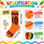 8 Pairs of Colored Striped Long Socks, Fashionable Style Novel Creative -Friendly Soft Tight Socks, Suitable for — view 3