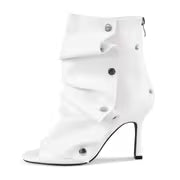 Women'S Faux Knee-High Stiletto Party Boots With, Detachable Fold-Over Cuff, Stud Details, And Back Zipper — view 22