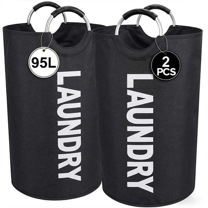 2pcs Extra Large Capacity Laundry Basket Set - Heavy Duty