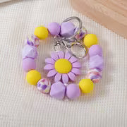 Charming Sunflower Beaded Keychain with Small Floral Pattern, Sunflower Pendant for Bags and Backpacks, Perfect — view 11