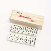 Dominoes Set for Adults, Domino Set for Classic Board Games,Double 6 Domino Game Set 28pcs with Wood Case (2-4 — view 3