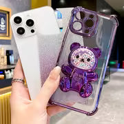 Phone Case: ACANRIES Luxury Star Bead Wrist Strap Chain Lanyard with Cute Bead Bear Folding Stand Holder and — view 8