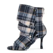 Women'S Faux Knee-High Stiletto Party Boots With, Detachable Fold-Over Cuff, Stud Details, And Back Zipper — view 11