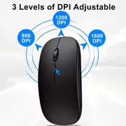 Wireless Bluetooth Mouse for iPad/MacBook Pro/Air/Laptop/PC: Rechargeable, Silent, Portable Ultra-thin — view 4