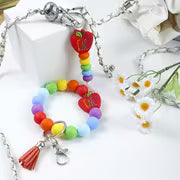 2pcs Apple TEACH Cute & Compact Keychain & Wrist Key Ring Teacher'S Day Gift Graduation & Back-to-School Season — view 8