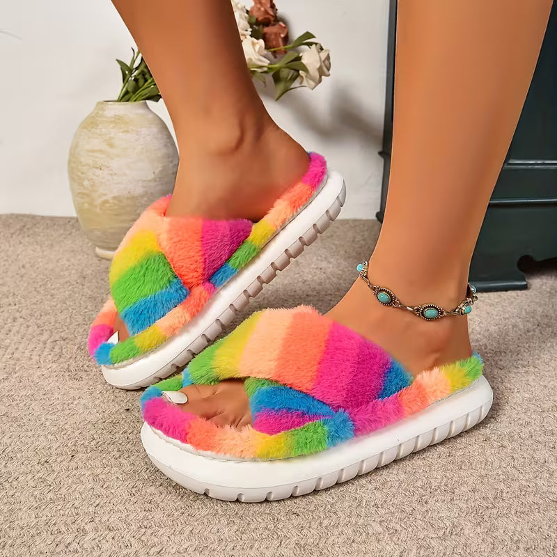 Women's Cozy Winter Slippers with Non-Slip EVA Sole & Cushioned Footbed - Soft Fabric Upper Suitable for - Wear — view 8