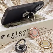 2pcs Phone Metal Finger Ring Buckle for All Mobile Phones Desktop 360 Degree Rotation Back Sticker Holder — view 6