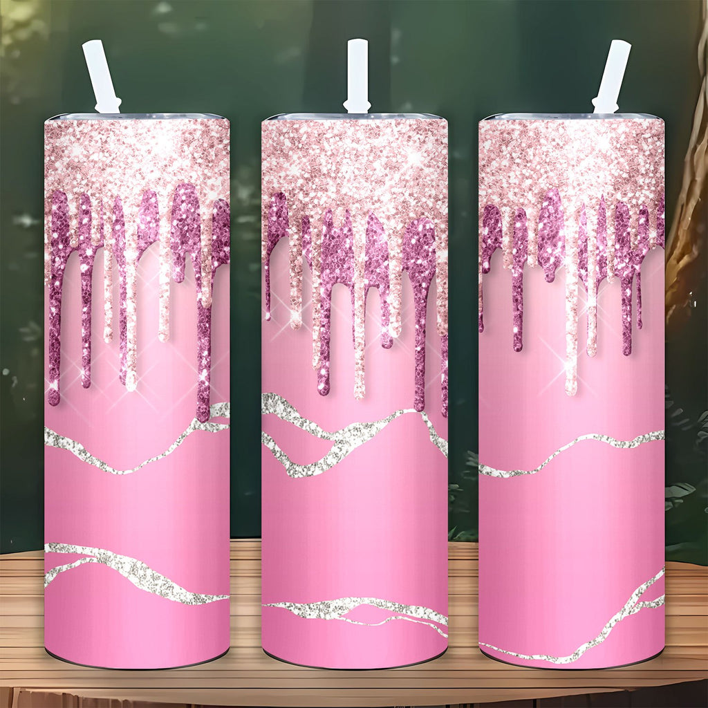 20oz Glam Crystal Pattern Insulated Tumbler with Lid and Straw, Creative Fashion Stainless Steel Vacuum Cup for Hot and Cold Beverages, Ideal Gift for Mom, Lover, Couple, Sister, Friend - Portable Sports Cup for Home, Travel, Outdoor Use