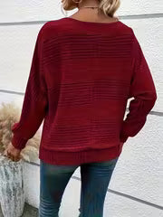 Women' Oversized Batwing Sleeve Sweater - Oversized Lazy Fit Crew Neck Pullover with Batwing Arm Sleeves, Cozy — view 4