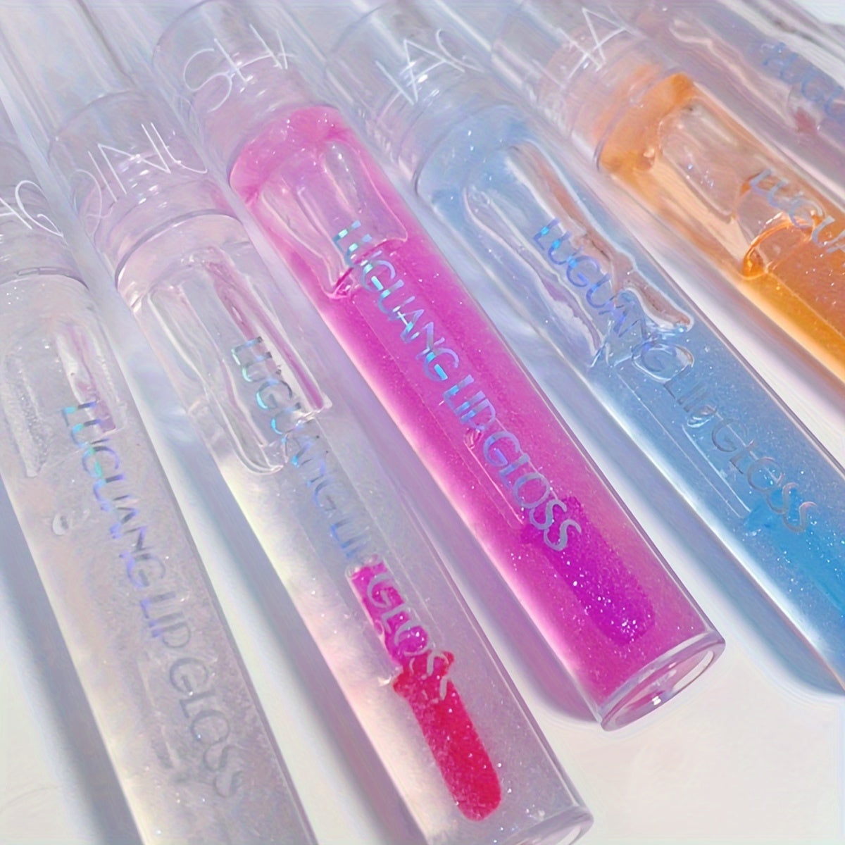 6pcs Set, Temperature-Activated Color-Changing Tinted Lip Oil, Fine Glitter Tinted Lip Glaze, Plumping Glassy Glossy Lip Gloss, Moisturizing Pearlescent Lip Shine for a Mirror-Like Finish, Christmas and Valentine's Day Gift