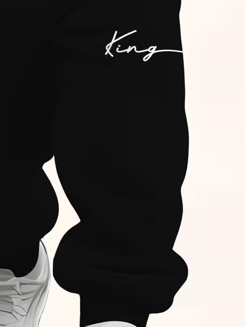 Boys' Athletic Tracksuit: a Stylish and Casual 2pcs Set Featuring a Hooded Sweatshirt and Sweatpants. Perfect — view 7