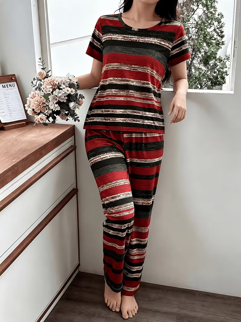Women'S Pajama And Loungewear 2pcs Set, Spring Summer Autumn Casual Sleepwear, Comfortable Home Wear Set — view 5