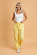 The Loosened Rule | Grommet Tie-Waist Barrel-Leg Jeans — view 1 of 4