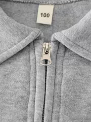 2pcs Boys' Half-zip Lapel Polo Sweatshirt and Long Pants Set, Made of Lightweight, Comfortable, and -friendly — view 5