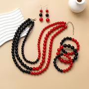 New Premium Design Black and Red Mixed Versatile Women's Necklace in Instagram Style — view 3