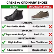 GREKS Side Zipper Lace Up Mid Top Casual Boots for Men Comfortable Anti-Slip Walking Footwear — view 4