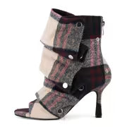 Women'S Faux Knee-High Stiletto Party Boots With, Detachable Fold-Over Cuff, Stud Details, And Back Zipper — view 9