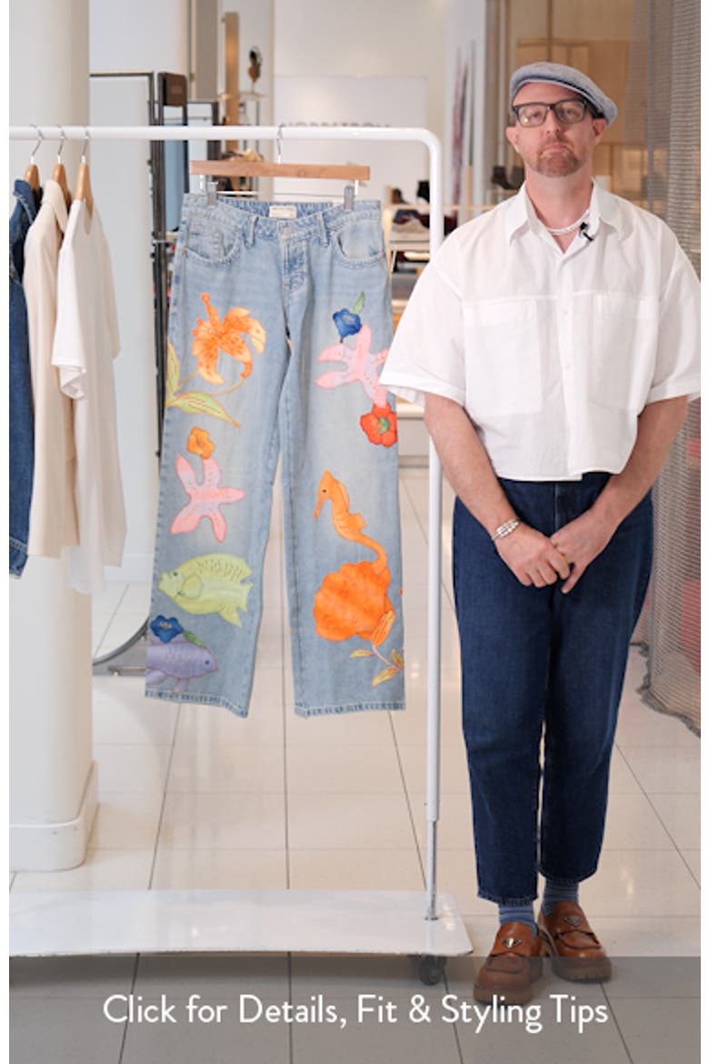 Surfside Patchwork Wide Leg Jeans