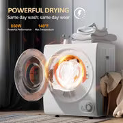1.5/1.8/2.6 Cu.Ft. Portable Dryers for Laundry, Compact Portable Clothes Dryer with Stainless Steel Tub, Dryer — view 8