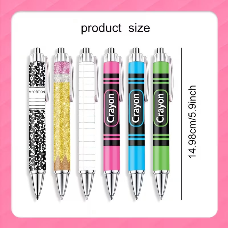 12pcs Teacher Gift Ballpoint Pens, Ballpoint Pen Gift Set, Notebook Design Style, Classroom Reward Or Holiday — view 10