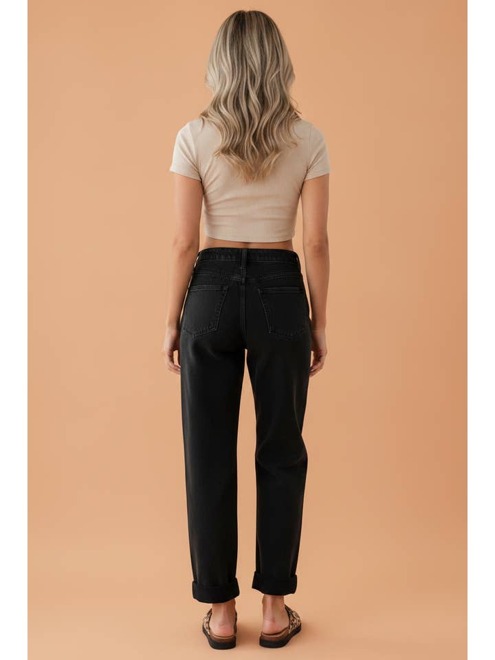 The Slow Blink | Studded Side-Seam Straight-Leg Denim Jeans — view 4 of 4