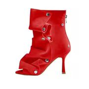 Women'S Faux Knee-High Stiletto Party Boots With, Detachable Fold-Over Cuff, Stud Details, And Back Zipper — view 37