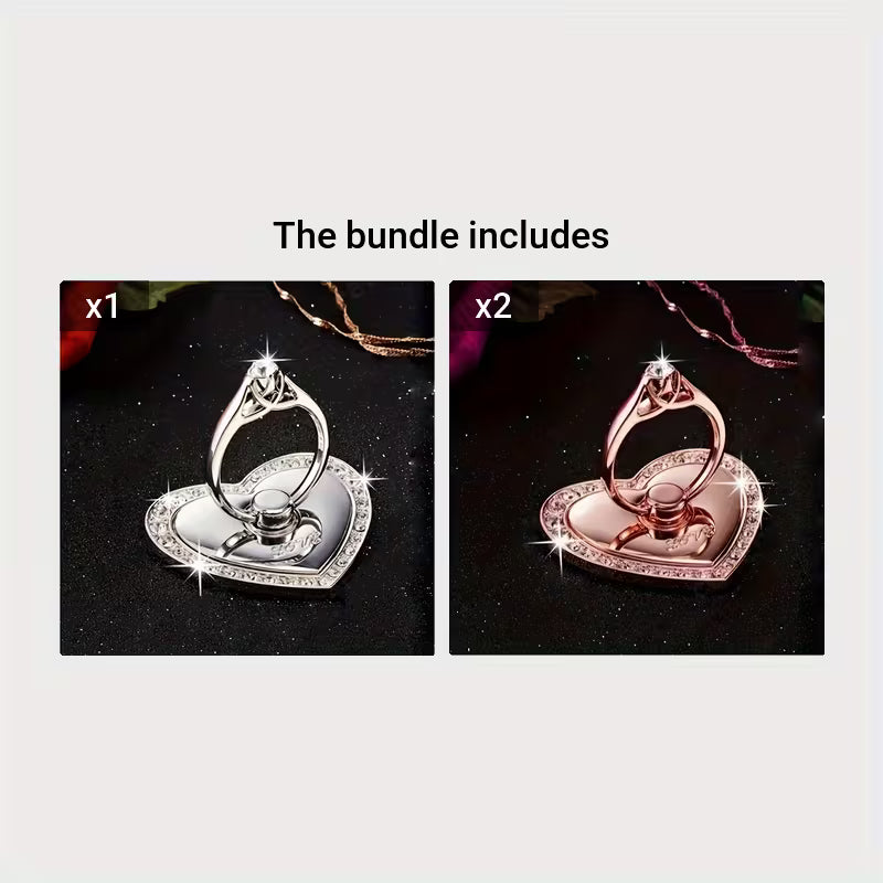 Support Stand for Smartphones in a Heart Shape, Compatible with Android Devices, Featuring a 360° Rotating — view 11