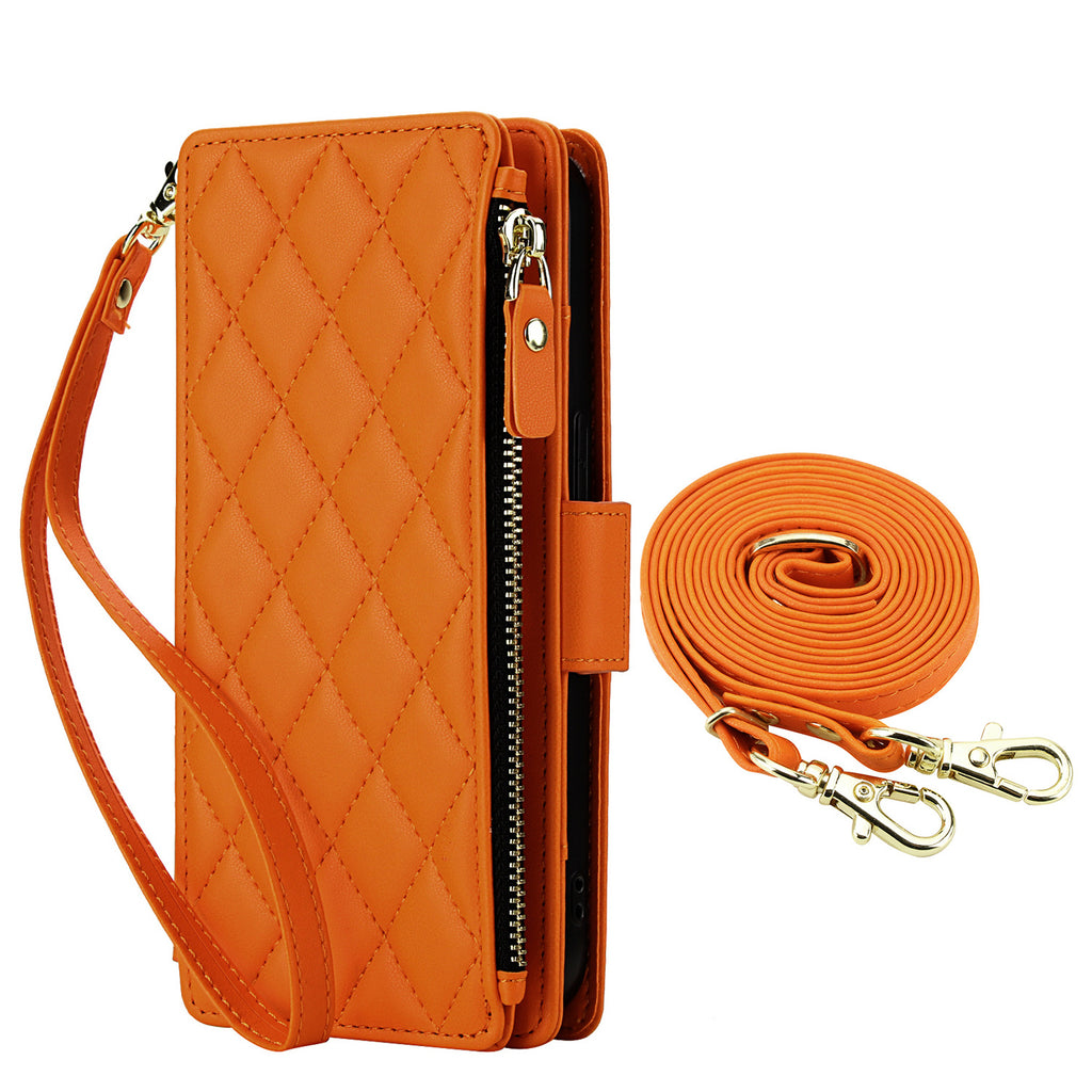 Phone Case: AWQUER Crossbody PU Faux Leather Flip Wallet