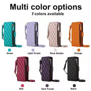 Phone Case - AWQUER Crossbody PU Faux Leather Flip Wallet Case Suitable for Samsung for Galaxy A37 A27 A17 A56 — view 3