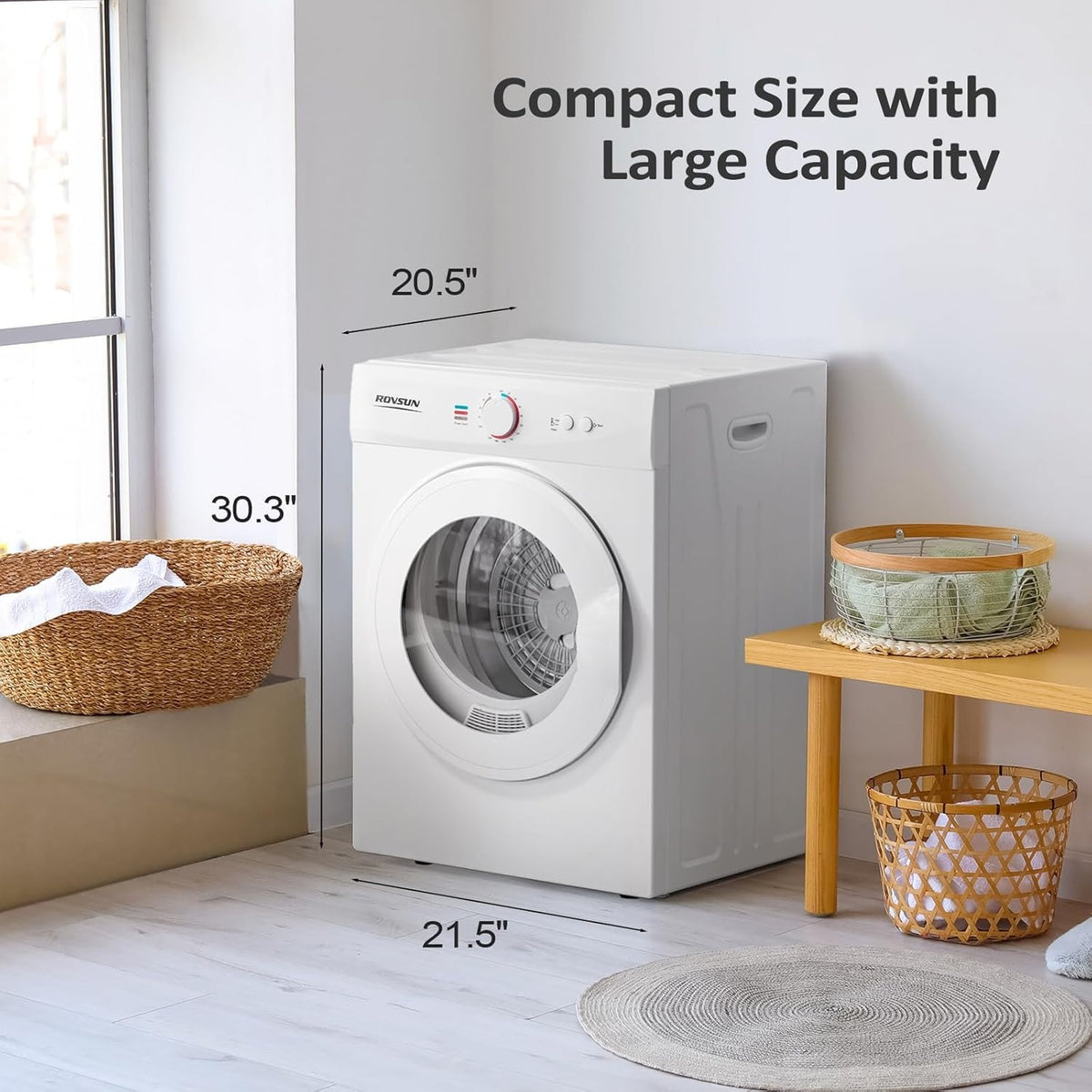 1.5/1.8/2.6 Cu.Ft. Portable Dryers for Laundry