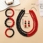 New Premium Design Black and Red Mixed Versatile Women's Necklace in Instagram Style — view 4